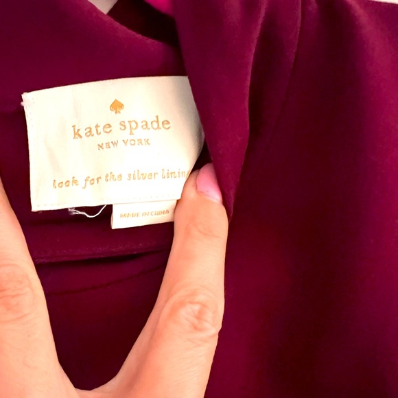 Kate spade raspberry dress with frills sleeves - Picture 3 of 5